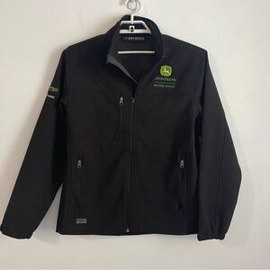 JOHN DEERE DDX DRI-DUCK Size M Jacket Mens Weather Resistant Black EUC